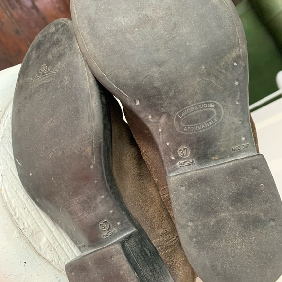 Women's Brown Suede Boots. Italy - Picture 7 of 7